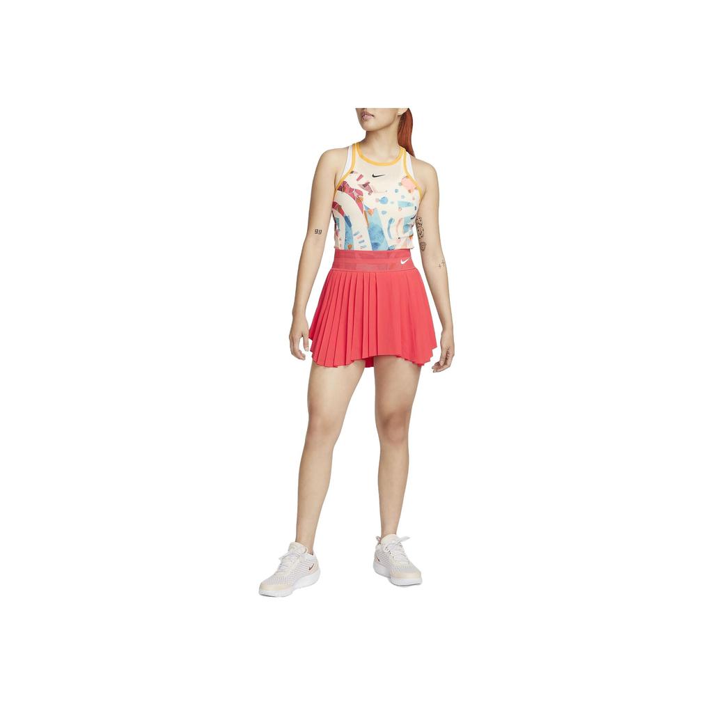 Nike Court Dry Fit Slam Tennis Skirts Solid Color Elastic Waist Short Casual Skirt Women Skirts Red DR6855-850