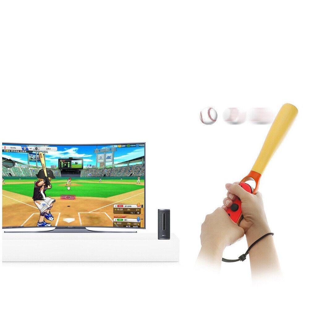 2Pcs Baseball Bat Handle Grips, TSV Baseball Stick Game Accessories Fit for Nintendo Switch/Switch OLED Joy-Con, Somatosensory Sports Game