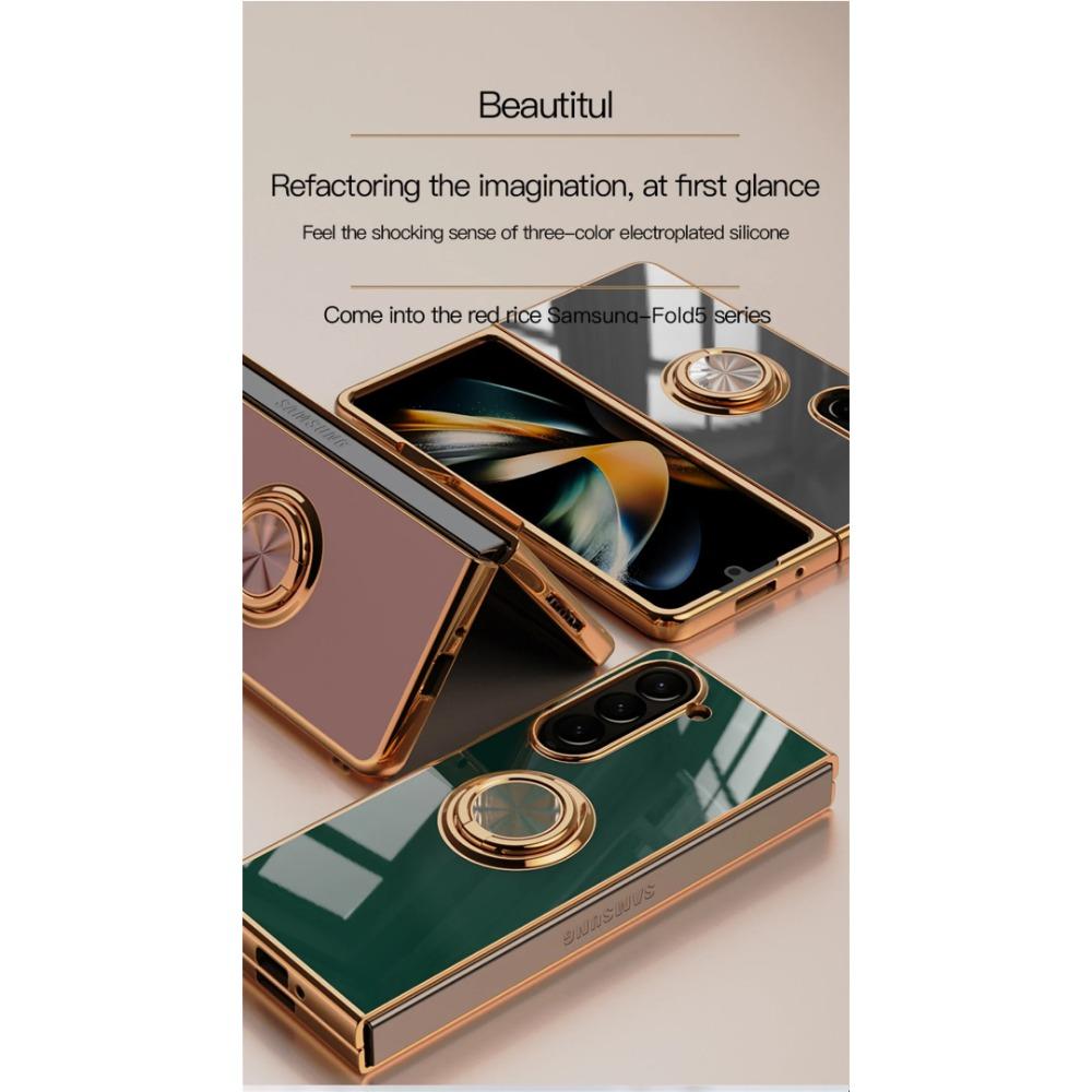 Гальванизированный магнитный держатель для телефона Samsung Galaxy Z Fold 6 5 4 Fold6 Fold5 Fold4 5G противоударный жесткий чехол