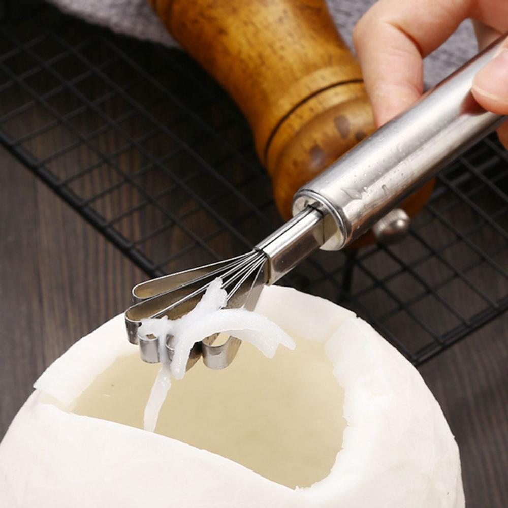 Stainless Steel Slicer Multi-Purpose Scraper Grater Fish Scaler Coconut Meat Remover Coconut Shaver