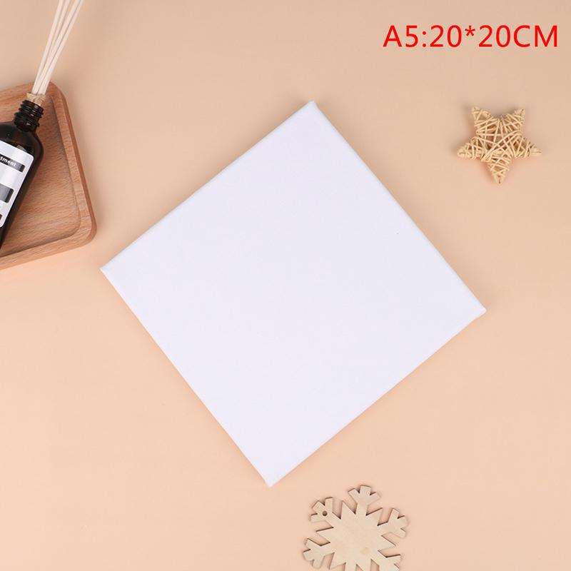 1pc White Blank Square Artist Canvas Canvas Oil Painting Wood Plank Frame