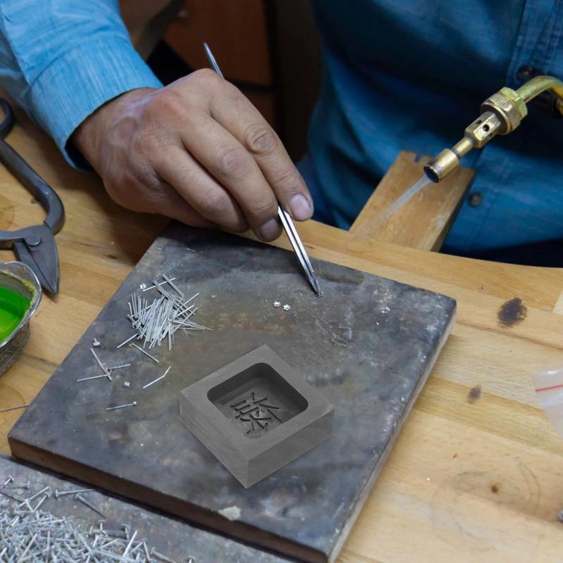 1pcs Casting Graphite Molds DIY Metal Molds Alchemical Waste Melting Tools Profiled Graphite Molds Precious Metal Ingot Slots