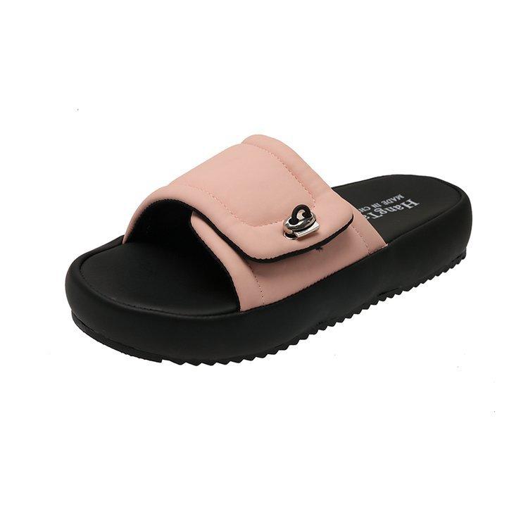 Наступая на дерьмовые толстоподошвенные тапочки для женской летней обуви 2025 новые, не вонючие, домашние сандалии для пляжа на берегу моря