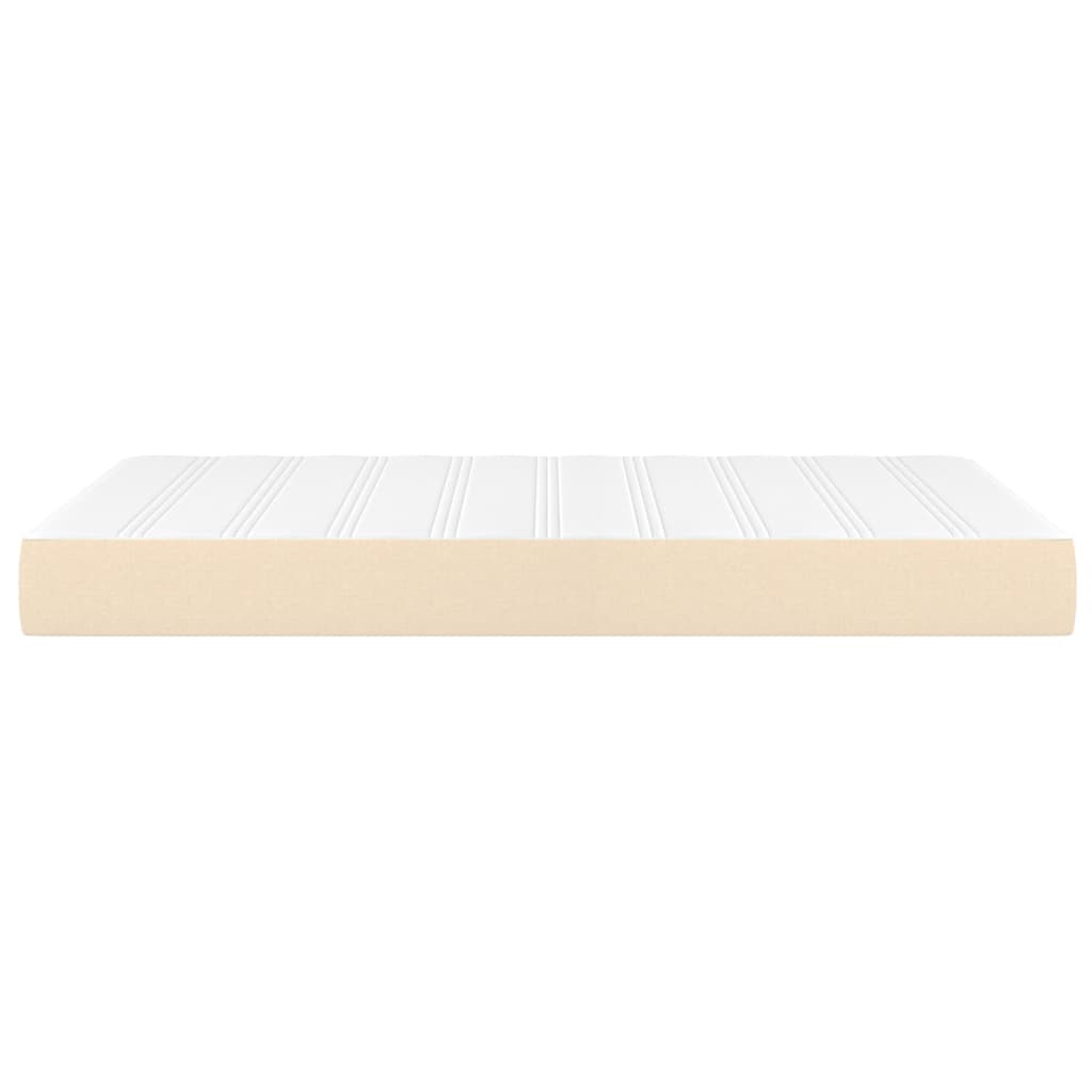vidaXL Taschenfederkernmatratze Mittel Creme 120x200x20 cm Stoff