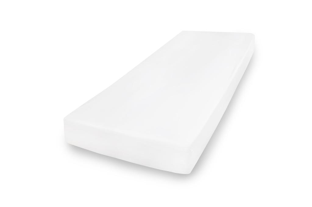 Satin fitted sheet 120x200x25, white_01, matex