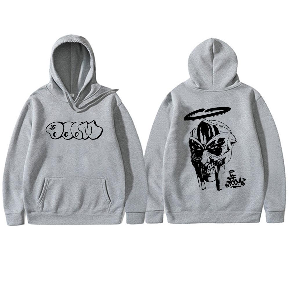 Rapper Mf Doom Double Sided Printed Hoodie Men Women Fashion Oversized Sweatshirt Male Vintage Fleece Cotton Pullover Hoodies