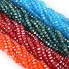 30-200Pcs Rondelle Austria Faceted Crystal Glass Beads Loose Spacer Beads for Jewelry Making
