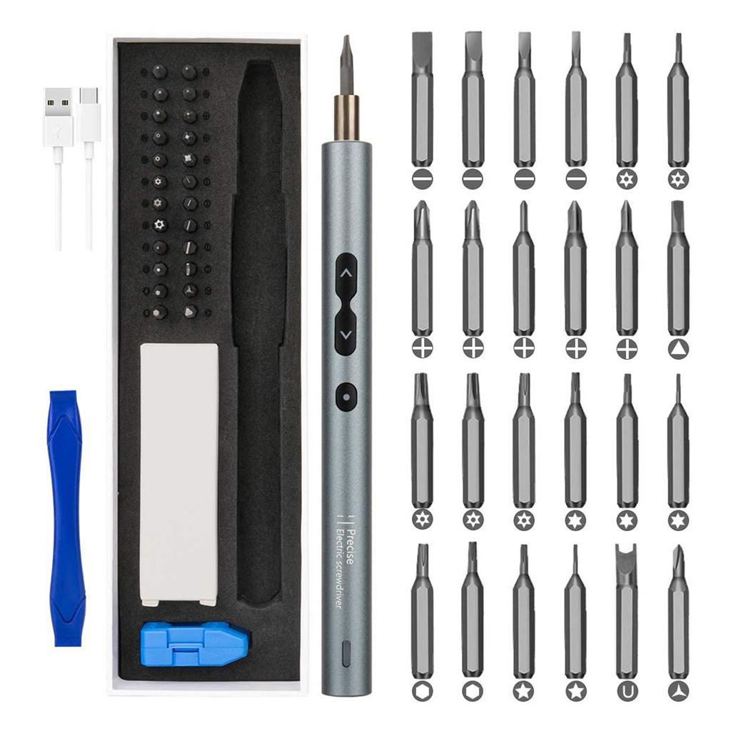 Набор мини-электрических отверток 28 в 1 USB перезаряжаемый беспроводной набор инструментов для ремонта телефона IOS