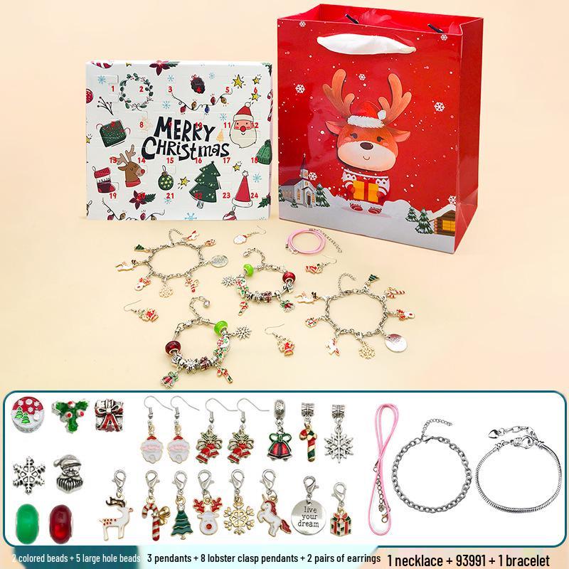 Gold Christmas Countdown Calendar: DIY Jewelry Set Gift