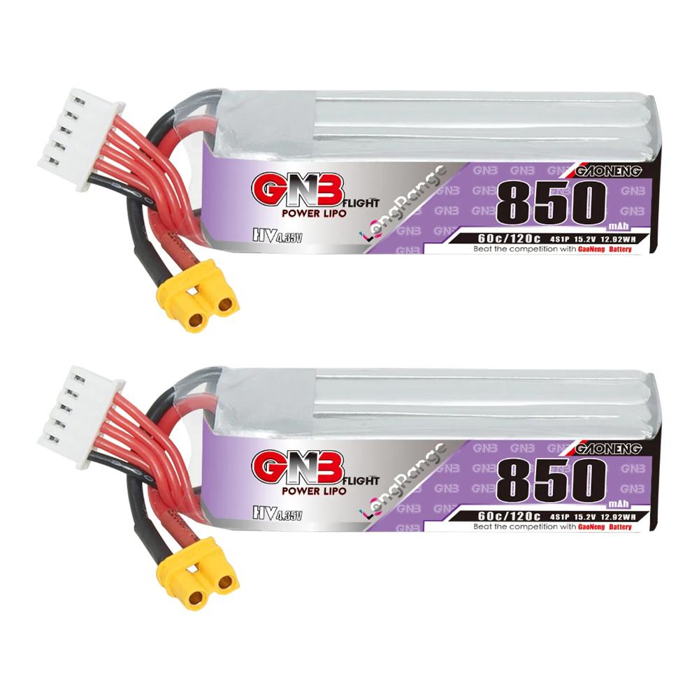 LiPo Аккумулятор GAONENG GNB 850 мАч 4S 15,2 В 60C Дальнего действия Разъем XT30 Для Beta95X, Beta85X, Beta75X, CineBee, БПЛА, Дрона 2-3 дюйма