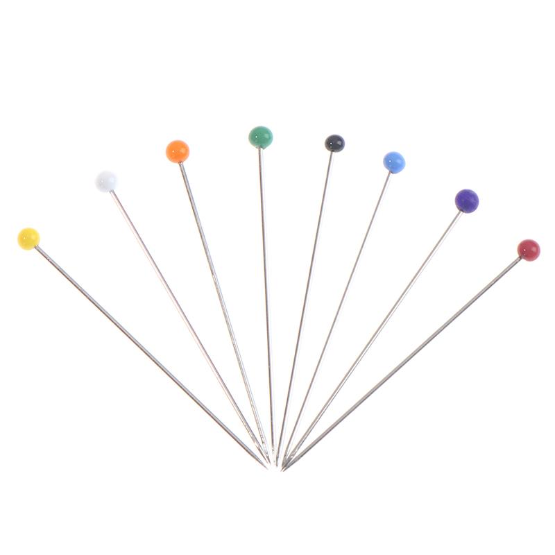 Швейные булавки 38 мм со стеклянной шаровой головкой, штифты для выстегивания ювелирных изделий, швейный инструмент «сделай сам»