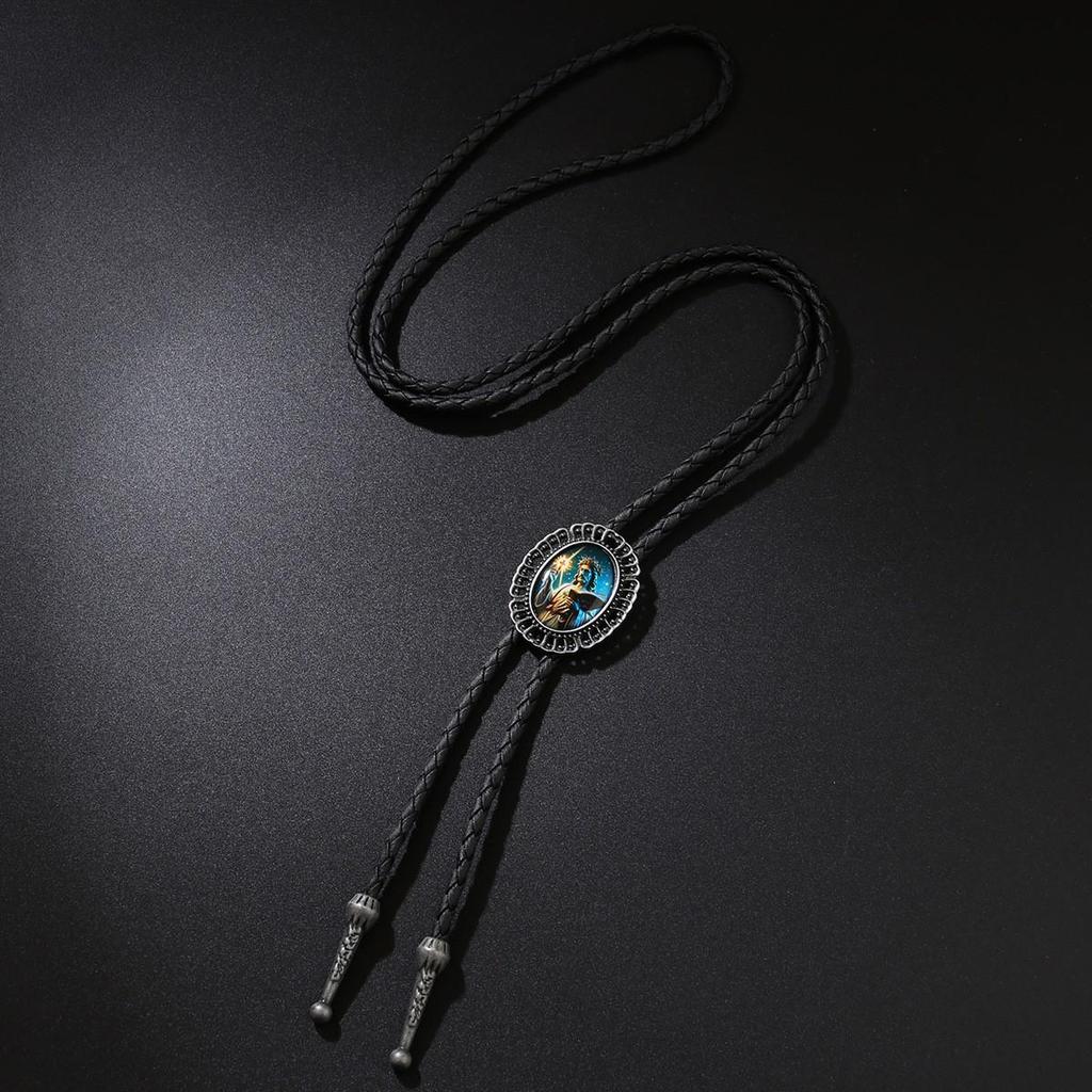 Модный бирюзовый кулон-боло: Мужская цепочка для свитера в стиле западного ковбоя