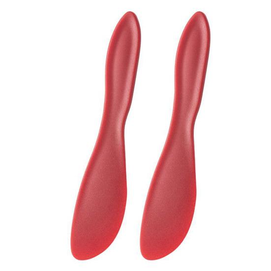 2Pcs Plastic Cake Spatula Food-Grade PP Material Colorful Multifunctional Easy-to-operate Rounded Corner Scraper