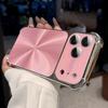 Для iPhone 17 Pro Max Роскошный Сияющий Рамка с CD-линиями Покрытие Чехол для Телефона Для iPhone 13 14 15 16 Защитная Крышка для Объектива