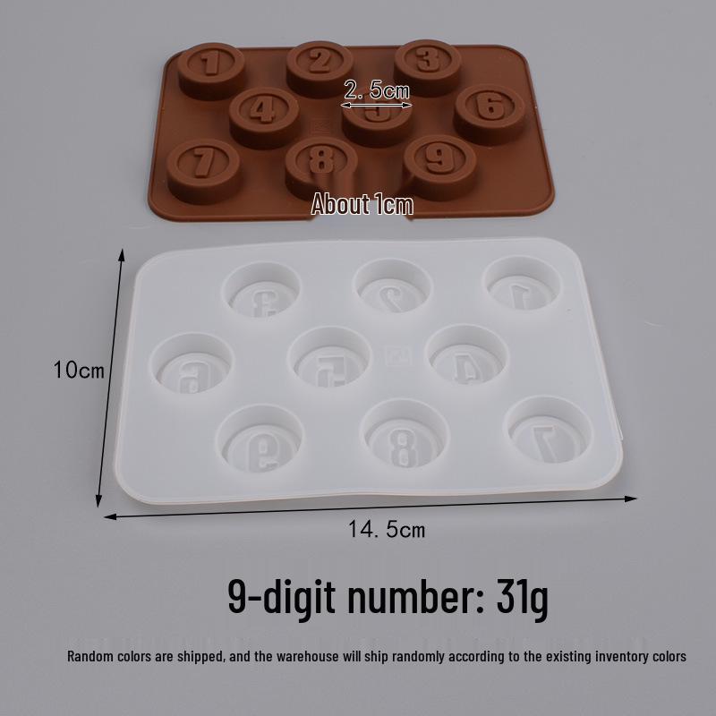 Silicone Number Block Mold for Chocolate, Cake, Jelly, and Ice Cubes