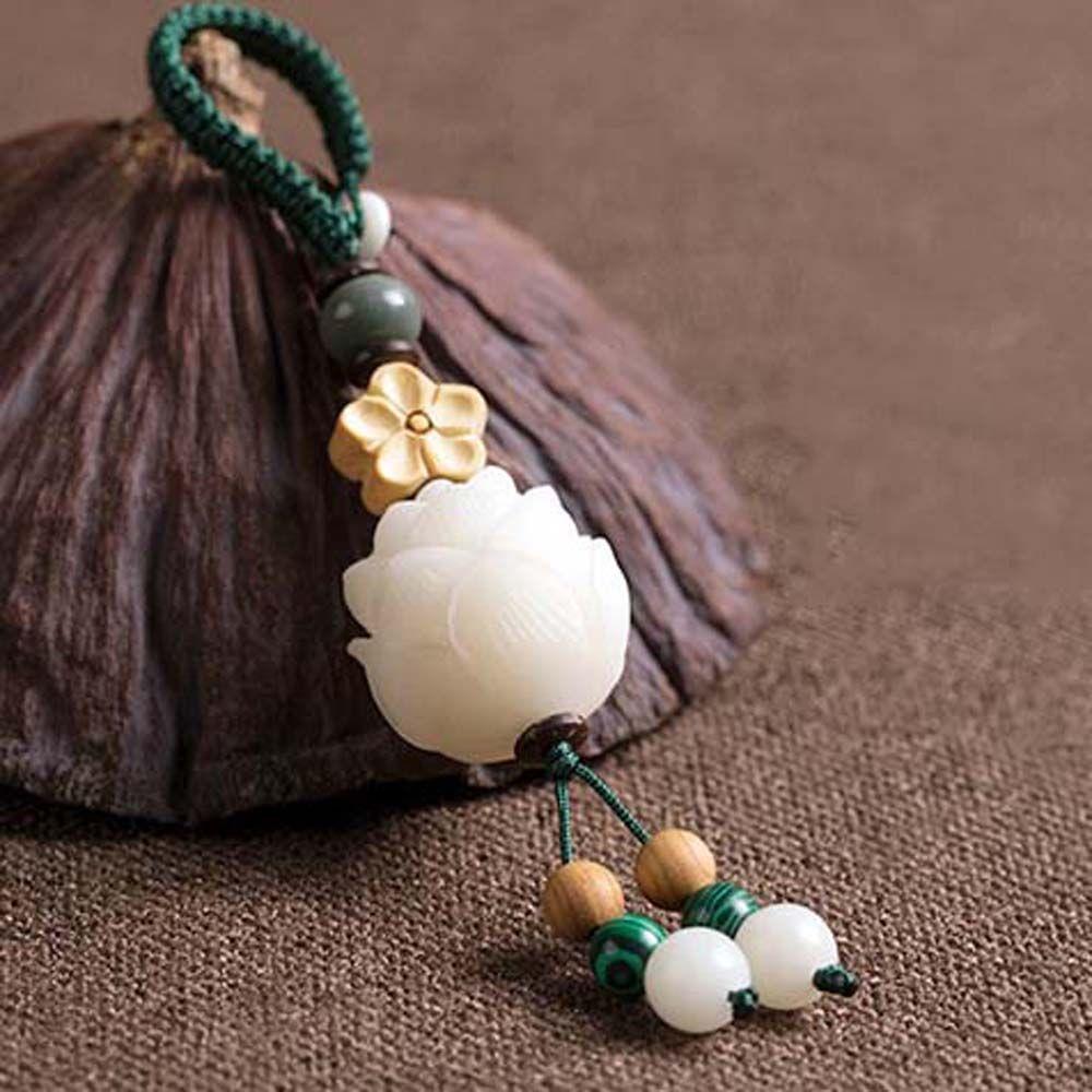 Подвесной ремешок для телефона с защитой от потери, ремешок для мобильного телефона, брелок для ключей от машины в виде лотоса Бодхи, брелок для ключей