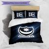 Portsmouth FC Printed 3PCS Bedding Set Breathable Duvet Cover with Pillowcases Decorative Bed Linen for Bedroom Home