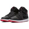 Jordan 1 Mid Черный Университетский Красный BQ6578-001