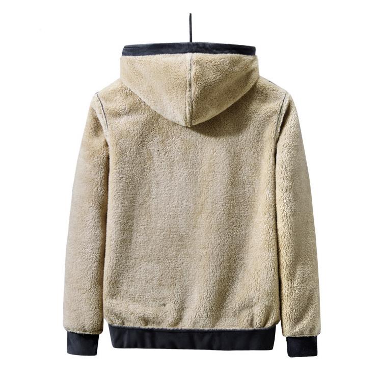 Мужские комплекты Куртка Брюки Теплый Мех Зимняя Толстовка Спортивный костюм Мужские комплекты Флис Толстый С капюшоном Бренд Повседневные Спортивные костюмы