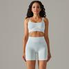 Nessaj Summer Yoga Set Women Fitness Suits Seamless Push Up Bra High Waist Shorts Gym Sportswear