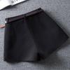 High Waist Woolen Wide-Leg Shorts for Women – Autumn/Winter Versatile Casual Slim A-Line Design (2025).