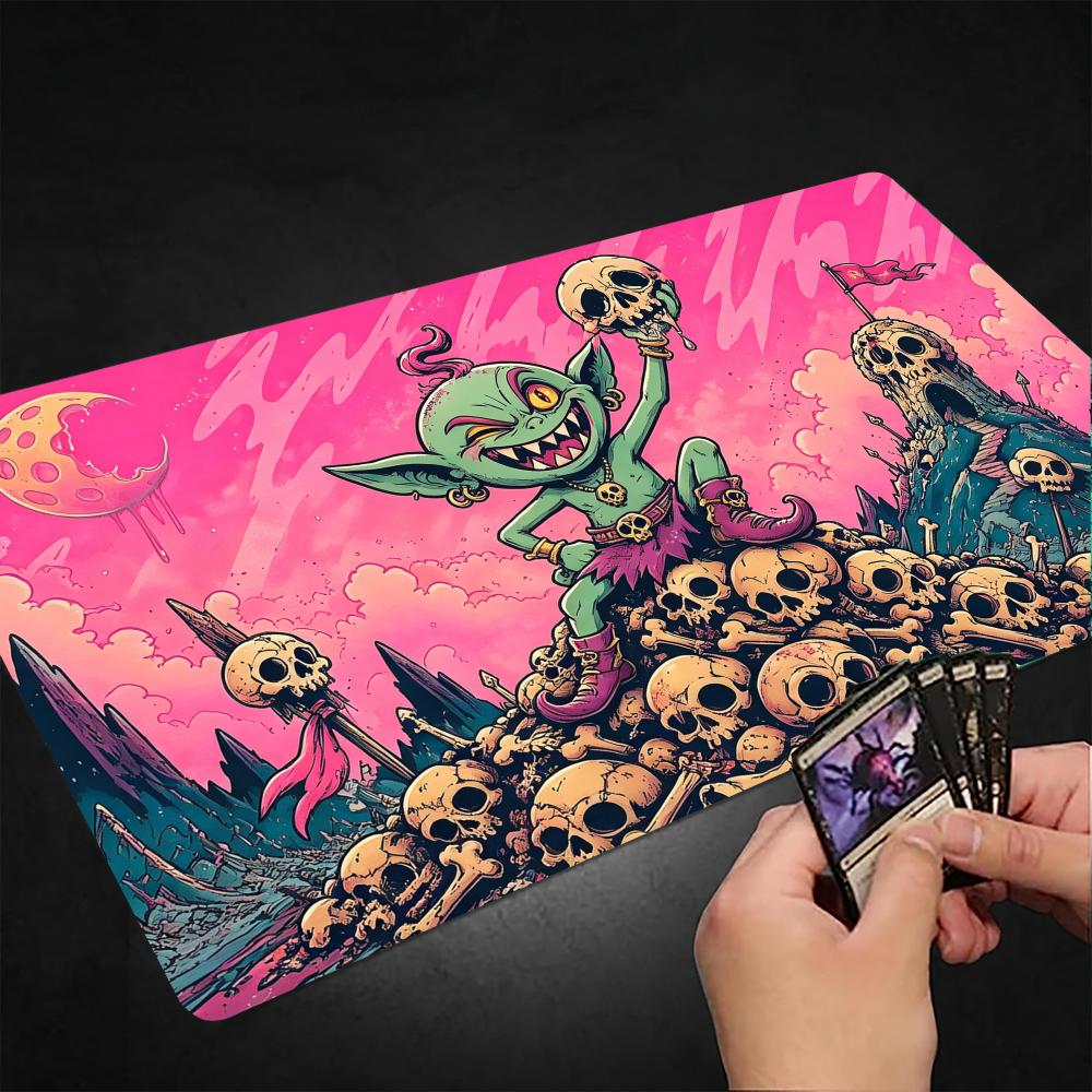 Goblin Skull Mountain Gaming Horror Mouse Pad Playmat 24"X14" MTG TCG Office Desk Mat for Work Game PC Laptop Carpet MousePad