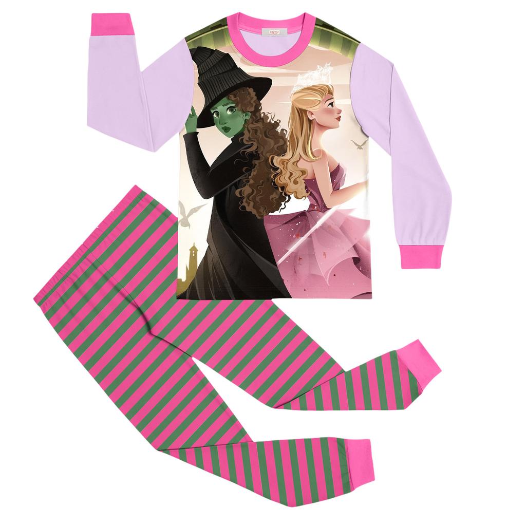 Children's Fashion Suit Skirt Round Neck Long Sleeve Top Pants