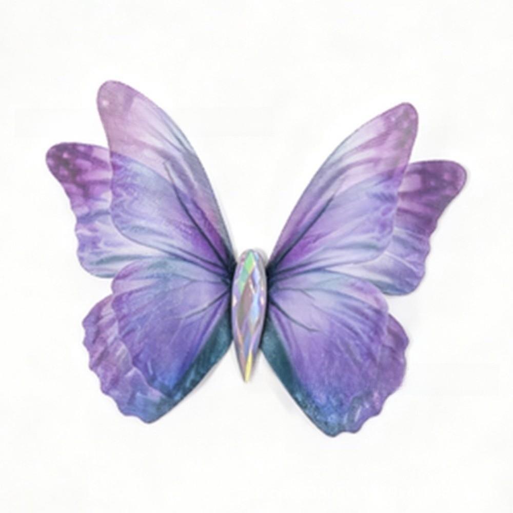 50Pcs Colorful Chiffon Tulle Butterfly Patches Clothes Sewing Patch Bridal Hair Accessories