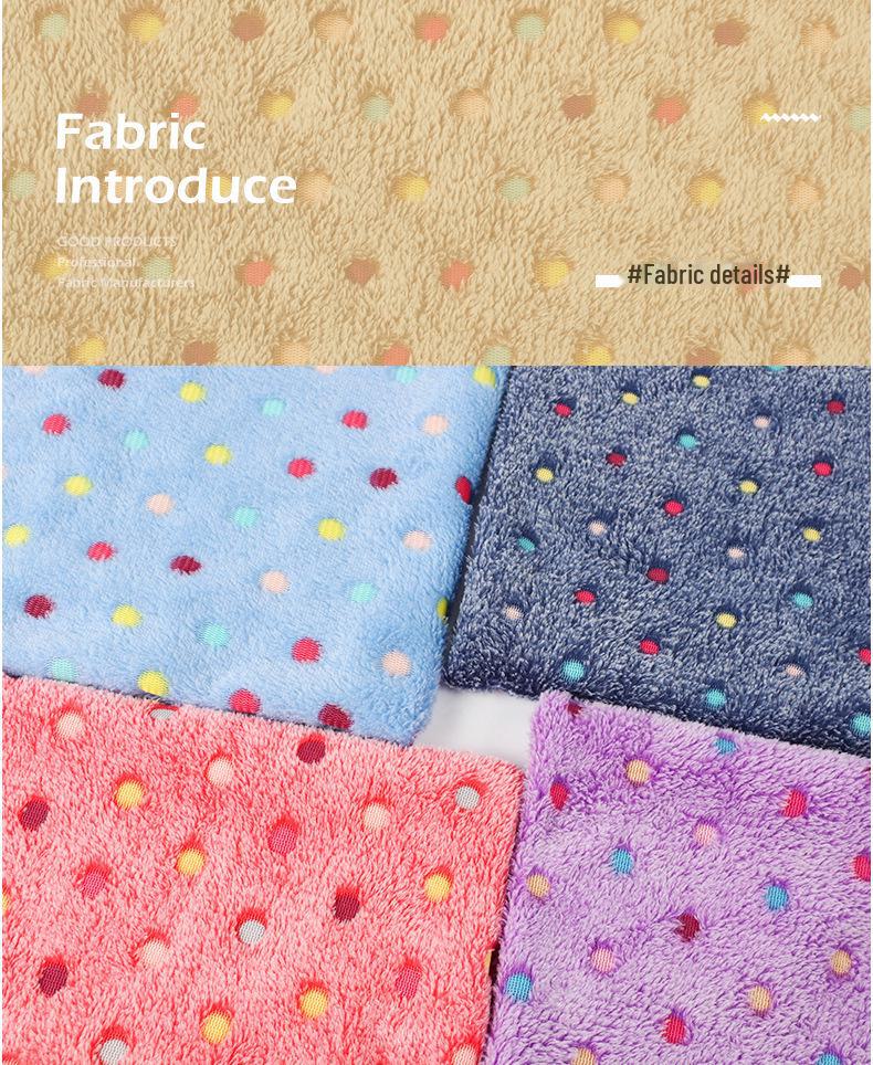 Coral Velvet Polka Dot Trendy Cotton Slip Toy Fabric