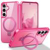 Magnetic for Samsung Galaxy S25/S24 Ultra Plus Case [Compatible With Magnetic] with Stand,Drop Protection] Translucent Back Slim