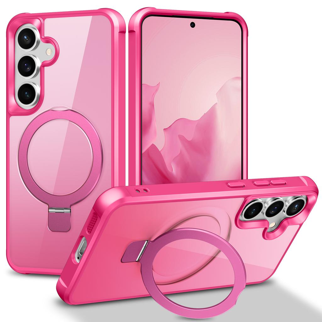 Magnetic for Samsung Galaxy S25/S24 Ultra Plus Case [Compatible With Magnetic] with Stand,Drop Protection] Translucent Back Slim