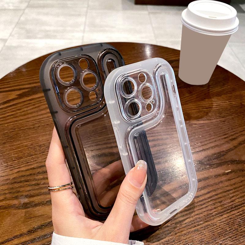 Acrylic Transparent Phone Case For Iphone 14 13 12 11 Pro Max 14 Plus 14pro Camera Protection Shockproof Bumper Silicone Cover