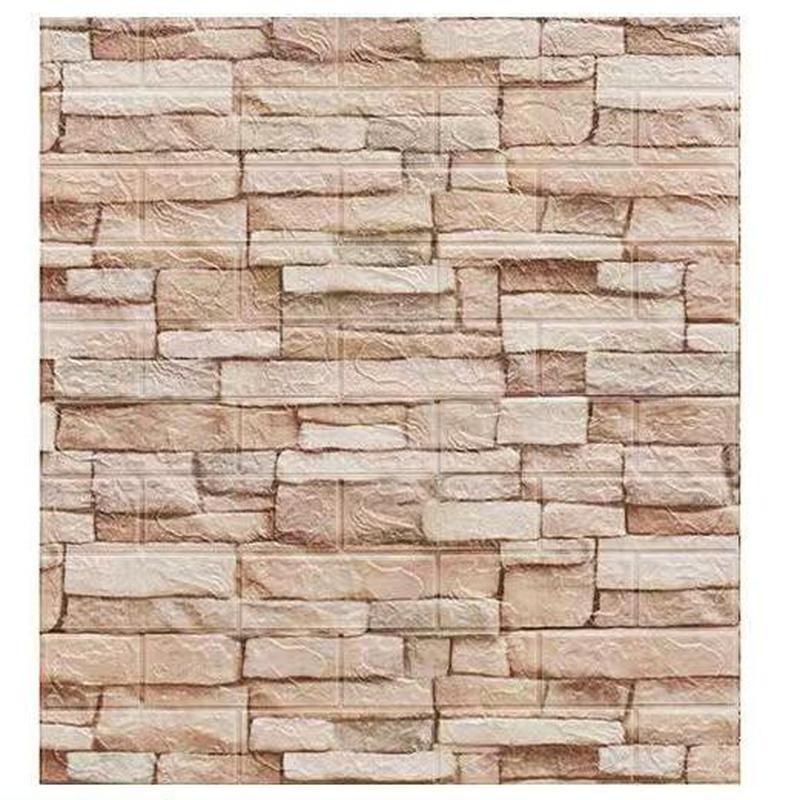 10pcs 70*77*0.3cm 3D Brick Wall Stickers Self-Adhesive Wallpaper Decor Foam Waterproof Wall Covering Wallpaper Living Room DIY Background