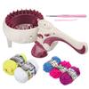 DIY Handmade Wool Knitting Machine 24 Needle Cylinder Wool Loom Hand Knitting Scarf Sweater Hat Socks Lazy Artifact
