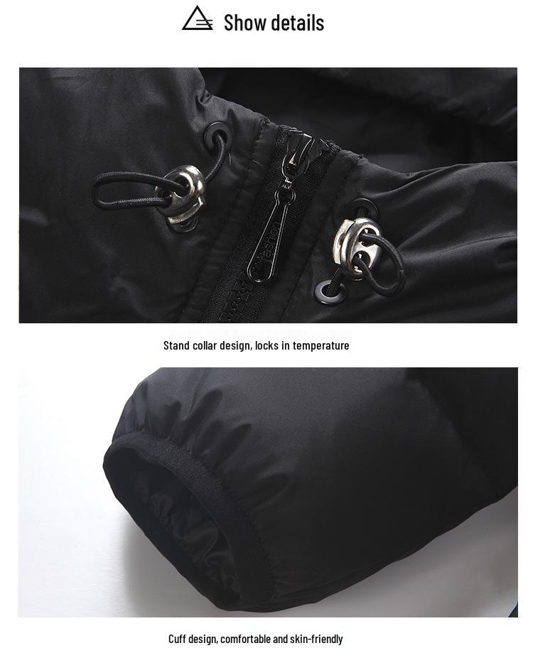 Мужская модная зимняя хлопковая куртка с капюшоном - Свободная, повседневная, плотная и теплая