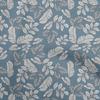 Cotton Cambric Dusty Blue Fabric Tropical Line Drawing Leaf Dress Material Fabric Print Fabric By The Yard 42 Inch