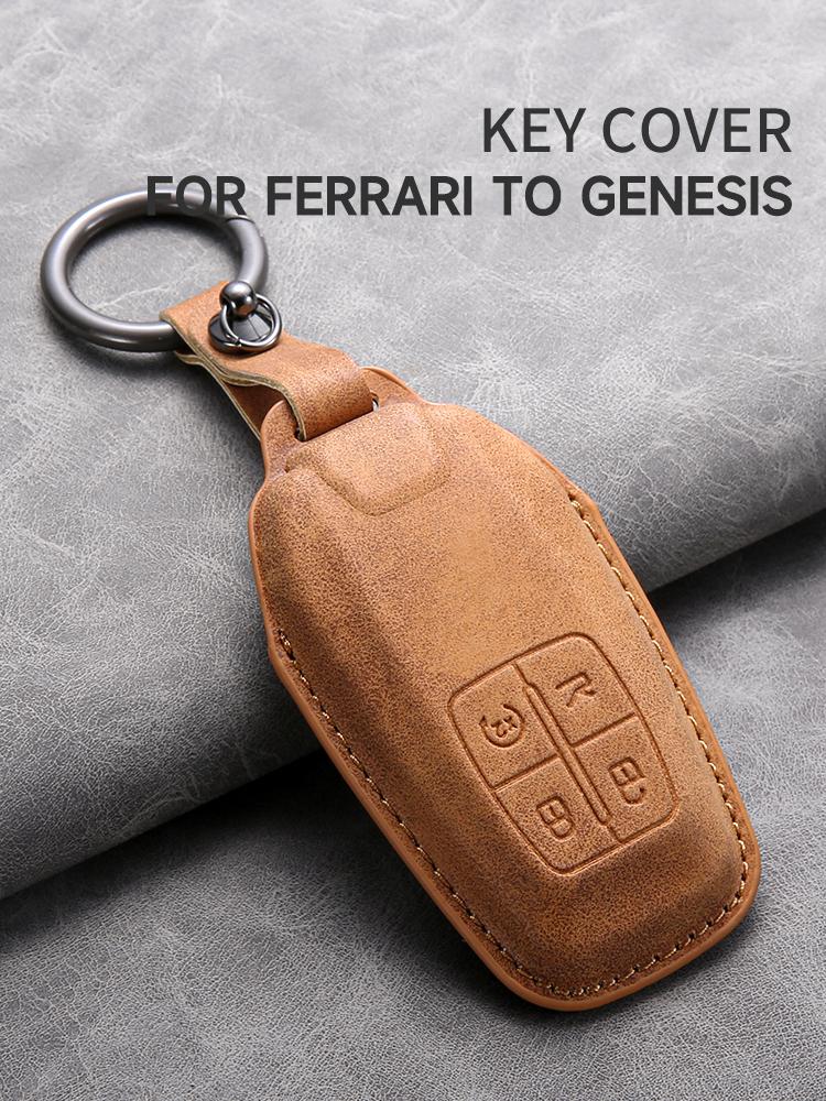 For Ferrari To Genesis Car Smart Key Case Cover Key Pack Remote Protection Sleeve Buckle Rope Special Accessories Multi Styles