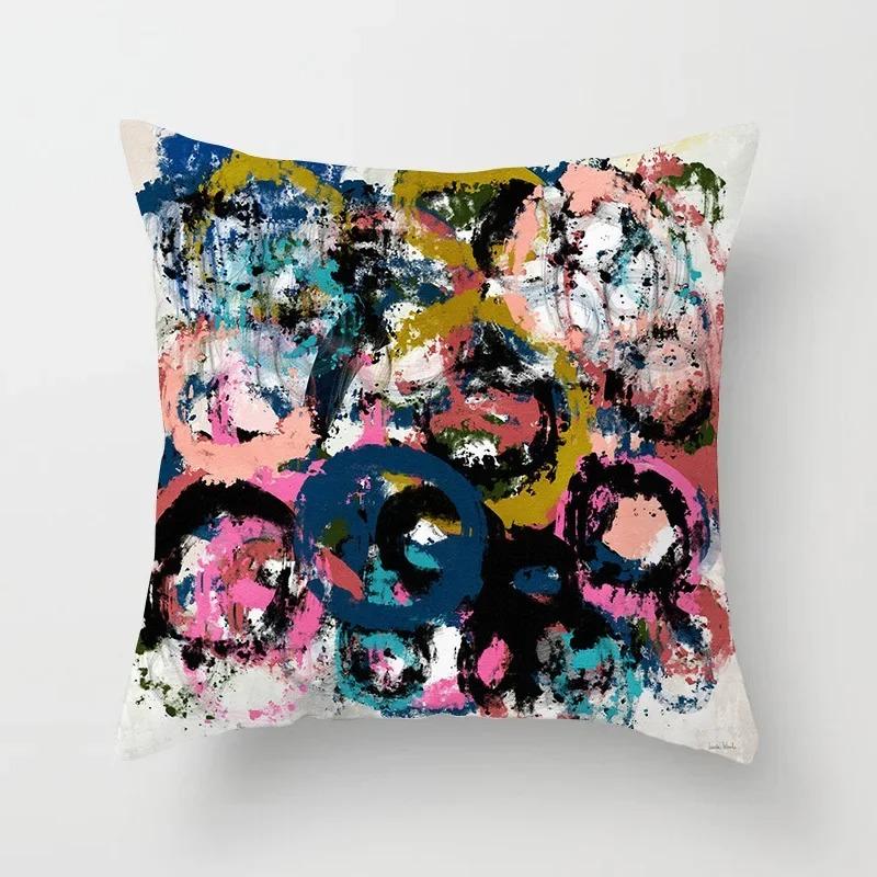 Абстрактная картина маслом Декоративная наволочка Гостиная Офис Украшения Главная Наволочка