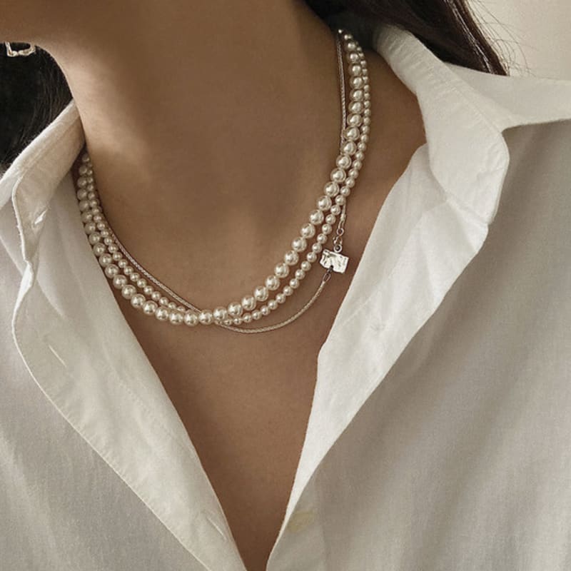 IBAE Symbol Pearl Necklace 4mm