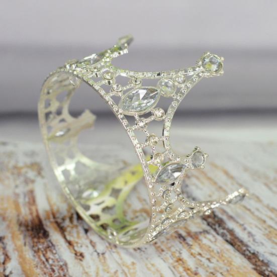 Корона для торта, искусственная хрустальная тиара, сверкающее украшение для торта, декор свадебного торта на день рождения, детский душ