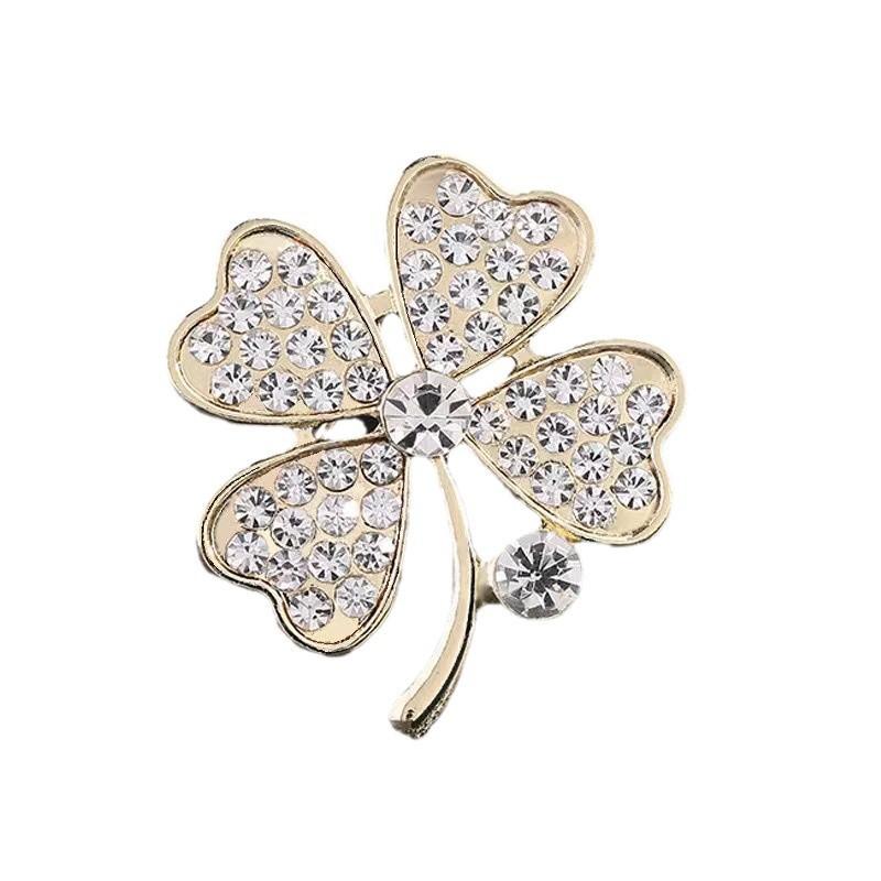 Брошь Lucky Clover Женская антибликовая корсажная одежда Аксессуары Платье Clover Яркое и блестящее