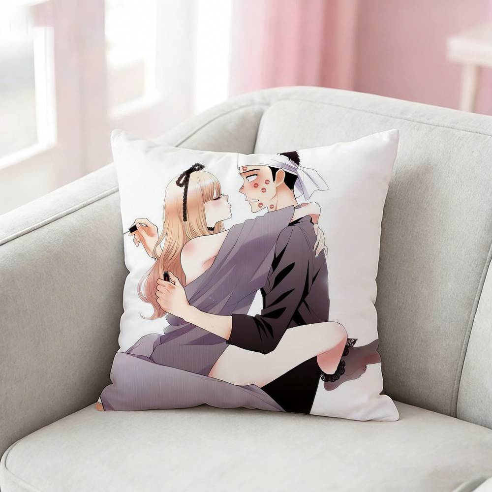 Cute Cartoon My Dress-Up Darling Pillow Case Cushion Cover Throw Pillow Case For Car Sofa