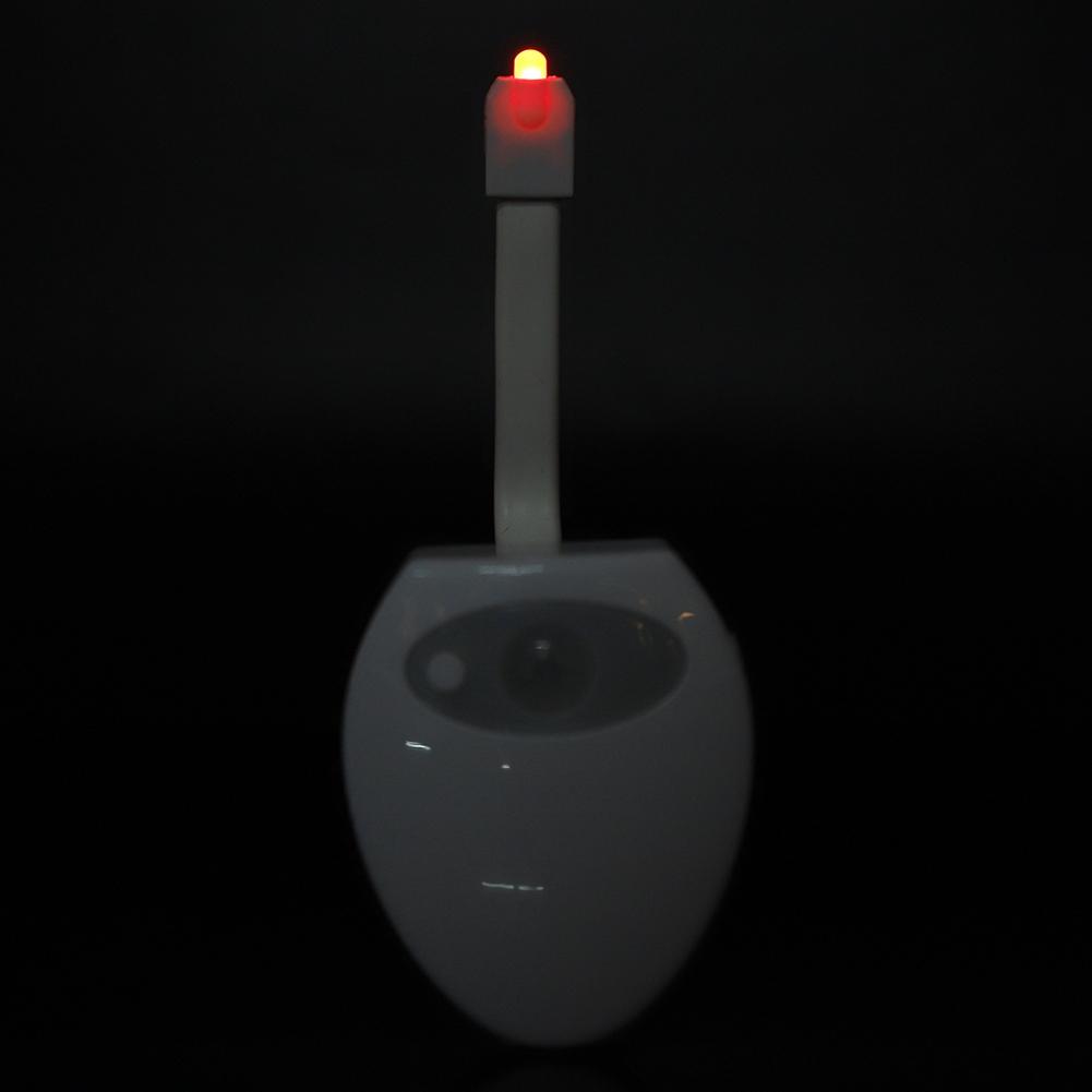 Перезаряжаемый светодиодный датчик движения для туалета, ночник для ванной комнаты с 8 цветами