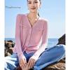 Raphenny Women's V-Neck Knitted Long-Sleeve Cardigan