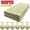 100pcs Rock Wool Seed Starters Cloning Cubes Ventilative Grow Cubes Multipurpose Strong Water Absorption for Plant Propagation