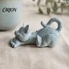 Креативные изделия из смолы для украшения комнаты, Кот-растяжка, Статуэтка кошки, Милый животный орнамент, Художественное настольное украшение, Компактное для кабинета, дома