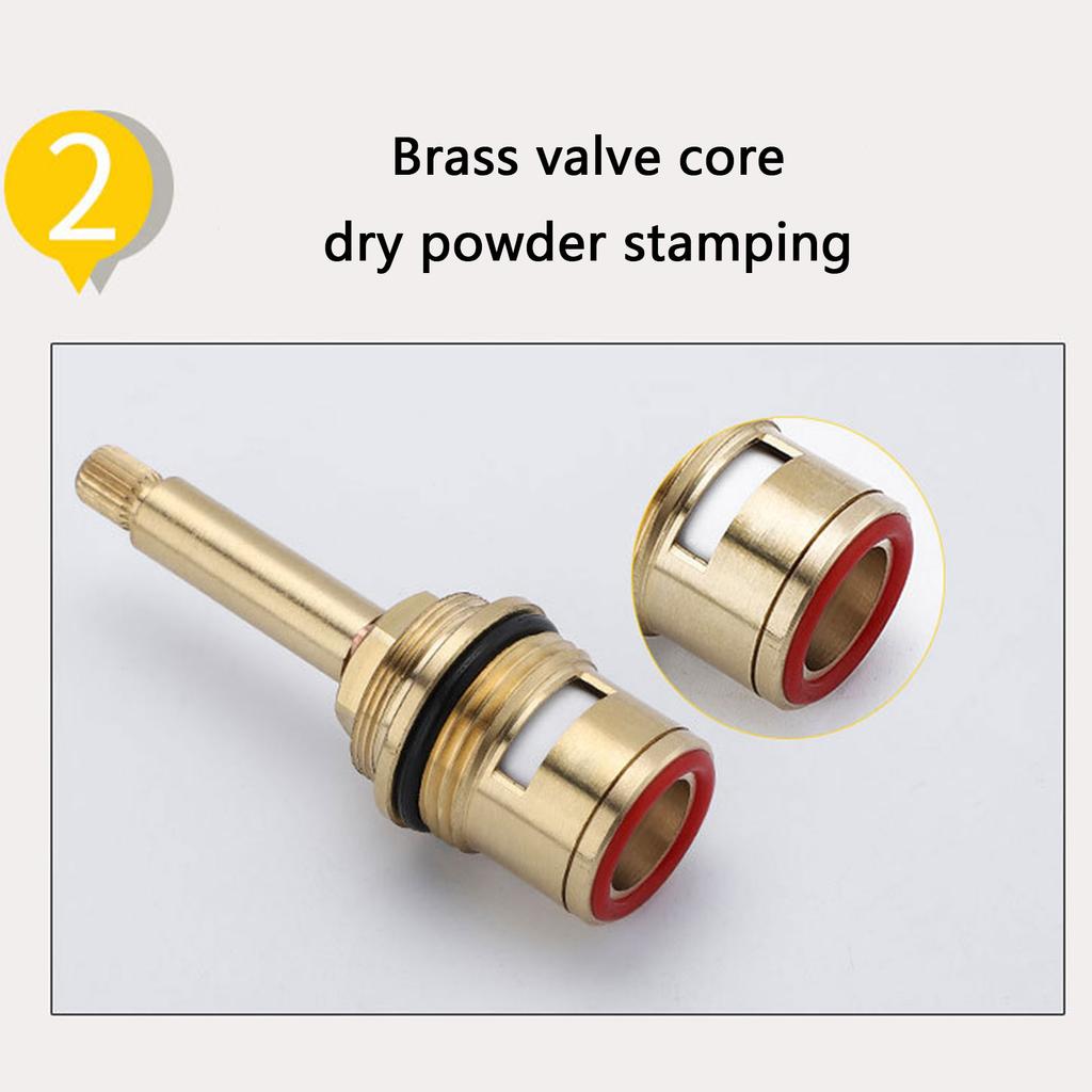 Каплестойкие Сменные Вентили Смесителя Латунные Керамические Картриджи со Штоком Горячей и Холодной Воды Золотник Легко Устанавливаются