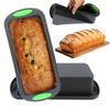 1 шт. Силиконовый прямоугольный противень для тостера, антипригарный, гибкая форма для выпечки маффинов, хлеба, пирогов, тортов, шоколада, желе, кухонные принадлежности для выпечки