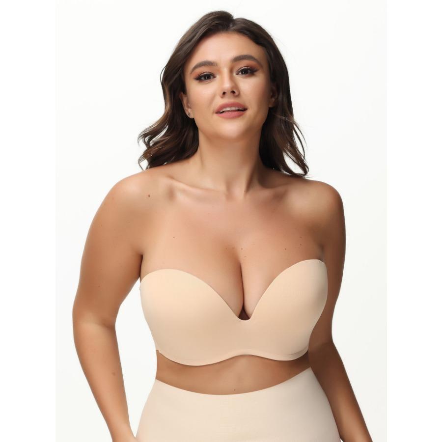 2 шт./лот, тонкие гладкие бюстгальтеры без стальных колец, собранные без бретелей, сексуальный бюстгальтер большого размера для женщин