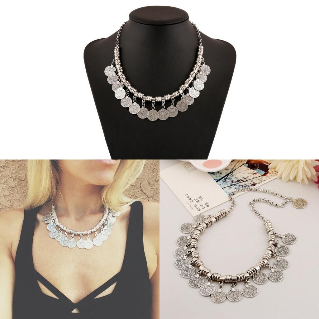 Retro Coin Jewelry Necklace With Alloy And Electroplating For Travel Souvenir And Gift Giving